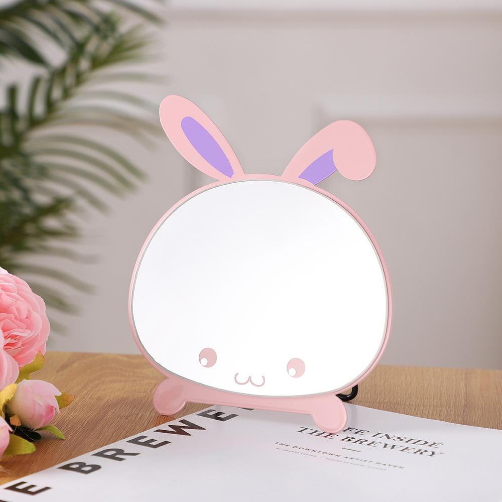 Cute Cartoon Rabbit Makeup Mirror Creative Bedroom Desktop Single-sided Bedroom Desktop Decoration
