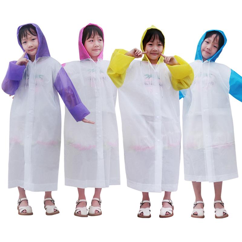 Kid Waterproof Raincoat Poncho Non-Disposable Rain Gear Jacket Student Children Travel Raincoat Rainwear Outdoor Hiking Coat