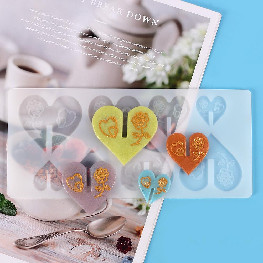 Heart Shape Chocolate Silicone Mold Cookie Wedding Cake Toppers Tools Heart Shaped Silicone Mold Resin Soft Candy Chocolate Jelly Gummy Ice