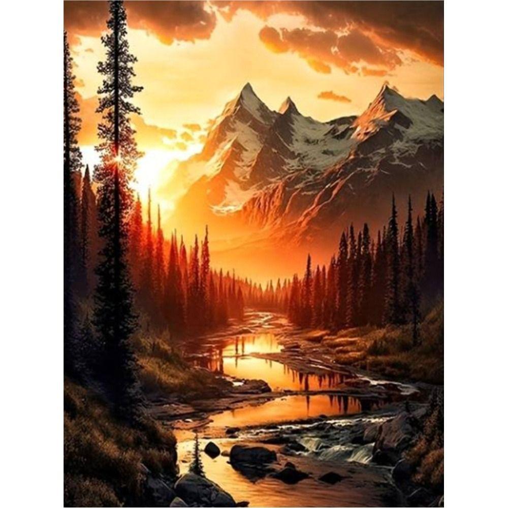 30x40cm Full Round Drill Round Drill Mosaic Fantasy Paintings  Interior Decoration