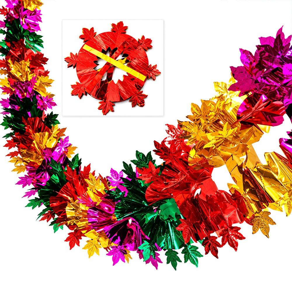 Colorful Twist Garland 3D Design Tree Decoration Festive Foil Garland Hanging Ornaments