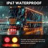 10PCS 2" Trailer Marker Lights,9 LED Round Side Marker Clearance Lights With Rubber Grommets & 2 Prong Wire Pigtails,Waterproof Trailer Lights Kit