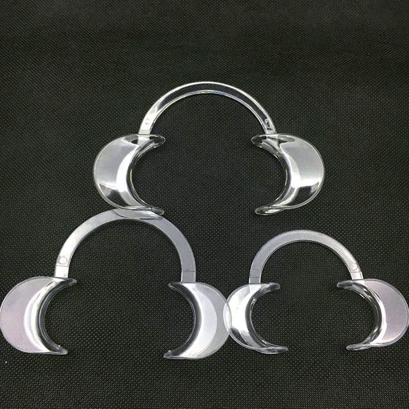 3Pcs Dental C Shape Lip Cheek Retractors Plastic Mouth Opener Dentistry Tools