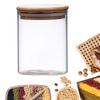 Банка с герметичной бамбуковой крышкой Контейнер для хранения продуктов Кухонный инструмент Штабелируемая Конфеты Специи Рис