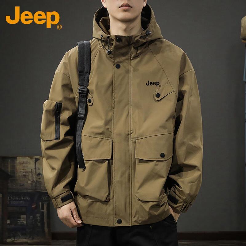Jeep Мужская осенне-зимняя уличная куртка с капюшоном