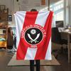 1Pc Sheffield United FC Print Flannel Blanket, High quality Comfortable for All Seasons, Home Decor, Warmth and Comfort, Perfect for Christmas GiftS