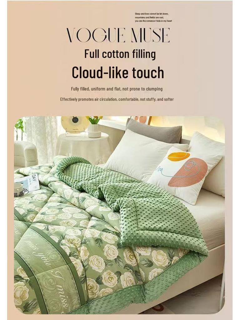 Популярное 3D-массажное одеяло из бобового бархата класса А – для всех сезонов, легкое и теплое, для дома или общежития