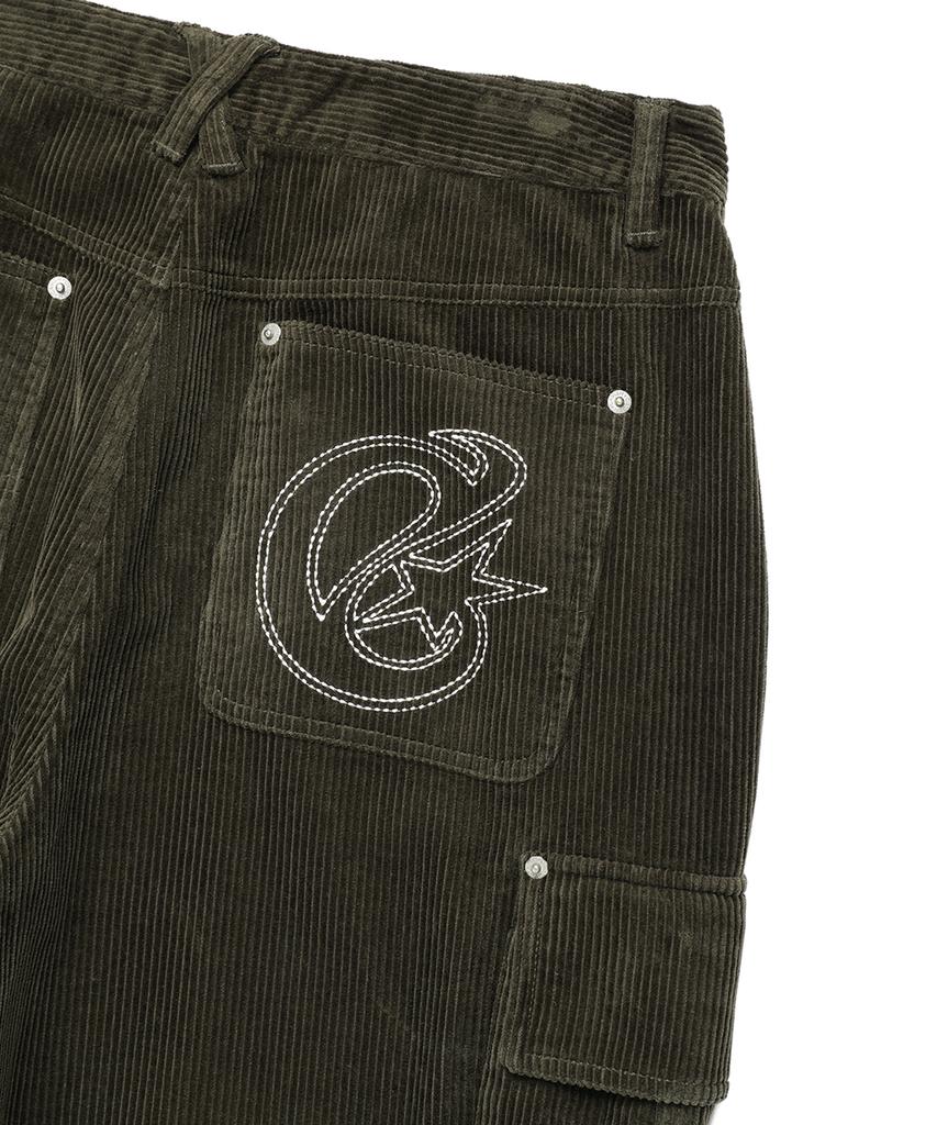 CAVISH Corduroy Washed Cargo Pants Olive(Cv2Efupa10A)