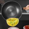 Сковорода-вок, железный вокс с плоским дном 12,5 дюйма, воки и сковороды для жарки с крышкой, вок из углеродистой стали подходят для всех плит