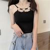 Жилет на бретелях для женщин, модный внутренний трикотажный низ из ледяного шелка, модный топ без рукавов, носимый снаружи