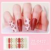 1 Sheet Full Wraps Nail Decals Nail Polish Strips Stickers DIY Glitter Nail Adhesive Nail Art Sticker for Women Girls