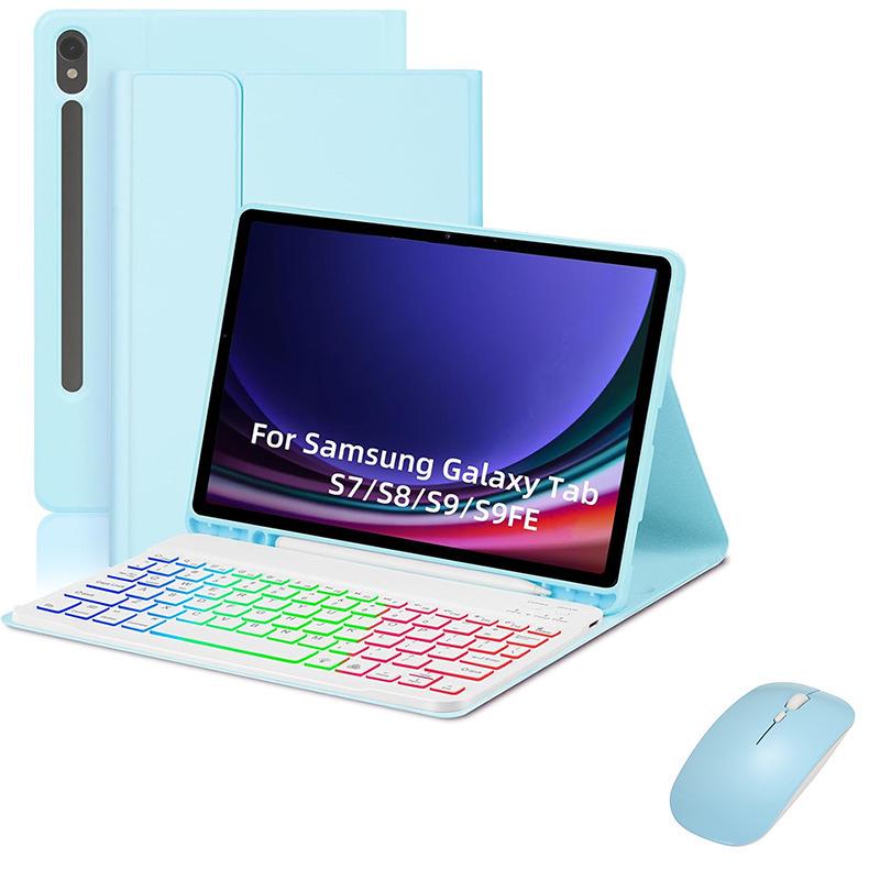 Чехол-клавиатура Samsung Tab S10 Lite с Bluetooth и RGB-подсветкой, со съемной клавиатурой для S11/S9 FE