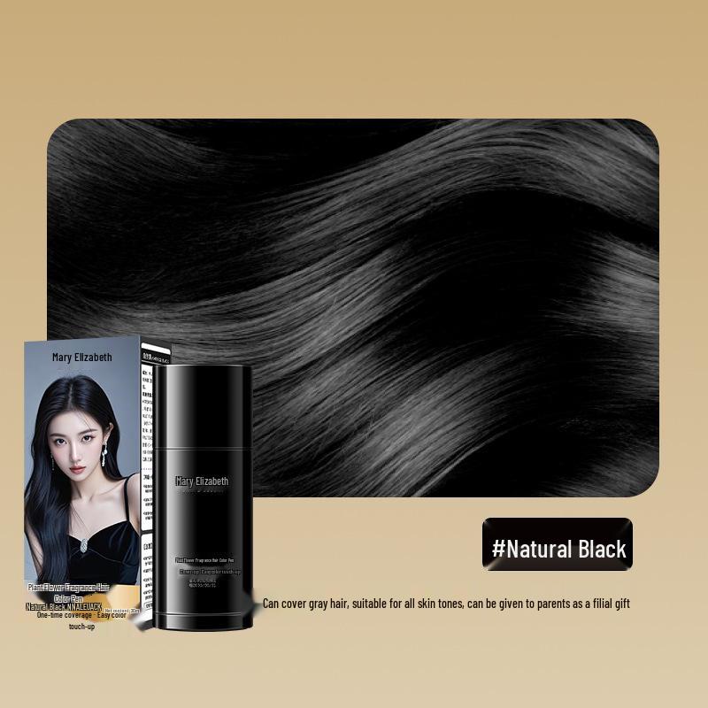 Растительный Цветочный Ароматный Стержень-Краска для Волос: Быстрое закрашивание седых волос, Временный стик для укладки волос, Водостойкий и устойчивый к поту