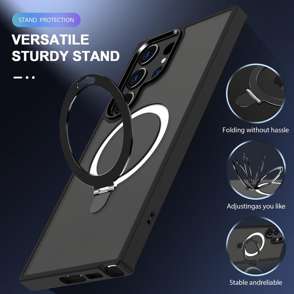 For Samsung Galaxy S23 Ultra Case Compatible with MagSafe Kickstand PC Phone Cover