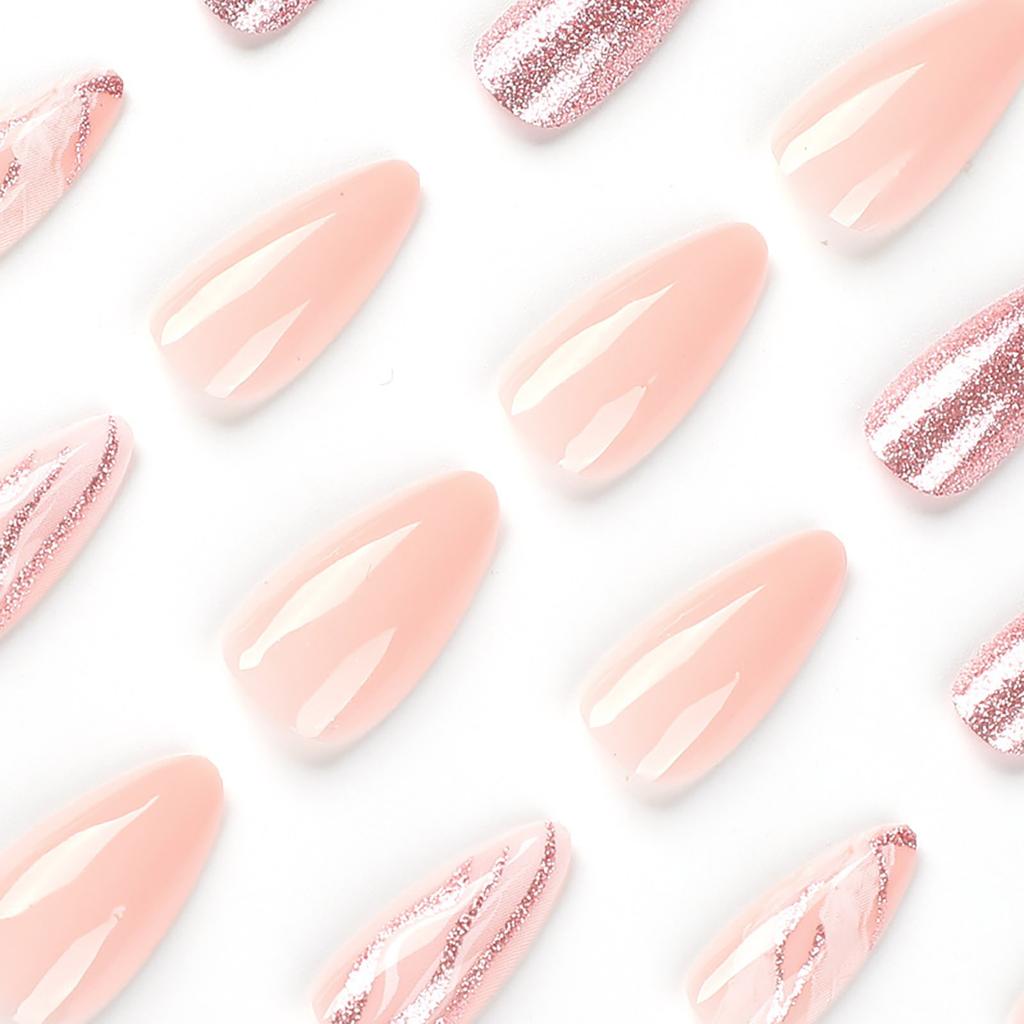 24 шт., съемные накладные ногти, носимые накладные ногти для девочек и женщин, 10 мл