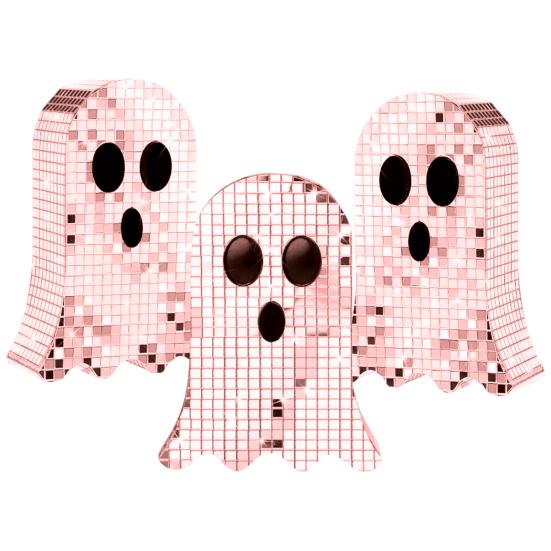 Disco Ghost Statue Shiny Mirror Ghost Figurine Dazzling Reflective Ghost Ornament for Home Parties Bars Halloween Decoration