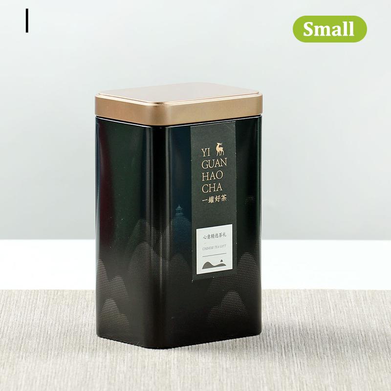 Жестяная коробка для хранения Герметичная банка для чая Маленькая квадратная банка для кофе Контейнер для чайных листьев Банки Маленькие жестяные коробки для хранения специй