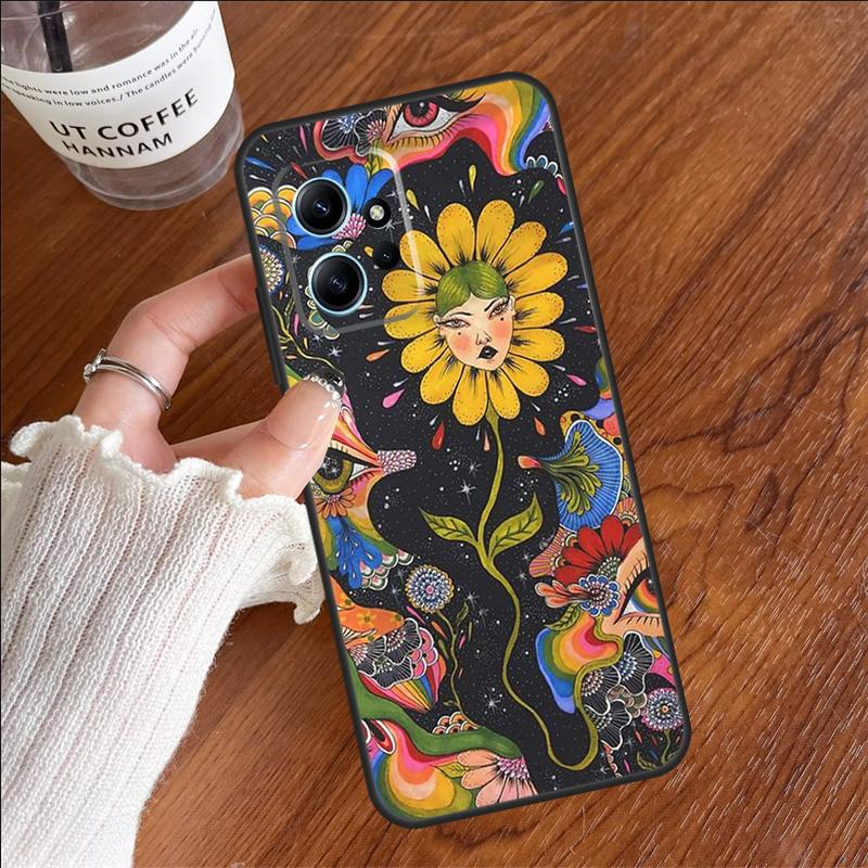 Красочный психоделический чехол для Xiaomi Redmi 14C 13C 12C 10C Redmi Note 14 13 11 9 10 12 Pro 9S 10S 11S 12S
