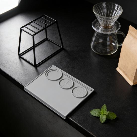 Коврик для темперирования эспрессо Нескользящий силиконовый коврик для темпера кофе Термостойкая подставка для темперирования бариста для столешницы эспрессо-машины