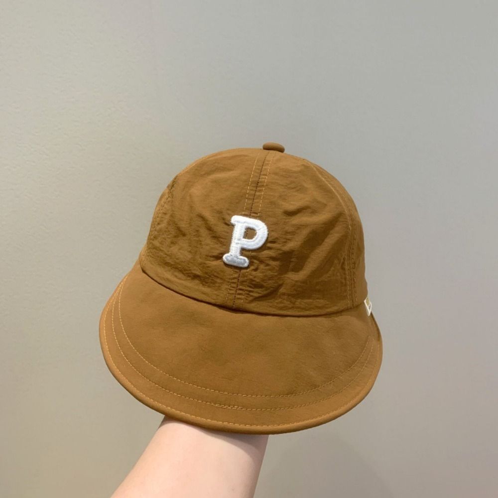 Wide Brim Baby Bucket Hat Cotton Beach Cap Fashion Peaked Cap  Baby