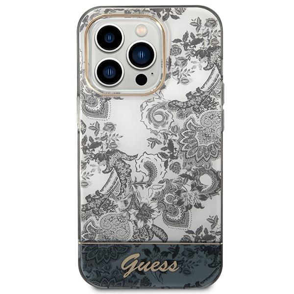 Etui do iPhone 14 Pro Max Guess Porcelain Collection Szare