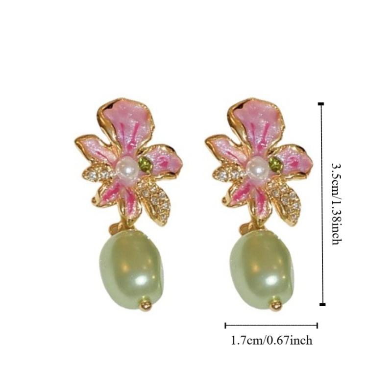 Light Luxury Bohemian Earrings Women Ear Jewelry Sweet Drop Earrings Flower Stud Earrings  Gift