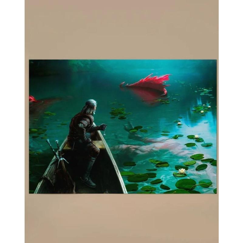 Постер Ведьмак Геральт, Настенный декор без рамы, Подарок 20x30см