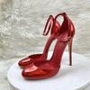 Туфли женские Laser Red весна-осень 10/12 см на очень высоком каблуке для танцев на пилоне Stiletto Mujer размер 33-46 обувь для женщин