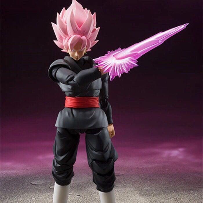 SHF Dragon Ball Super Супер Сайян Розовые Волосы Сон Гоку Артикулированные Суставы Подвижная ПВХ Фигурка Коллекционные Игрушки 16см