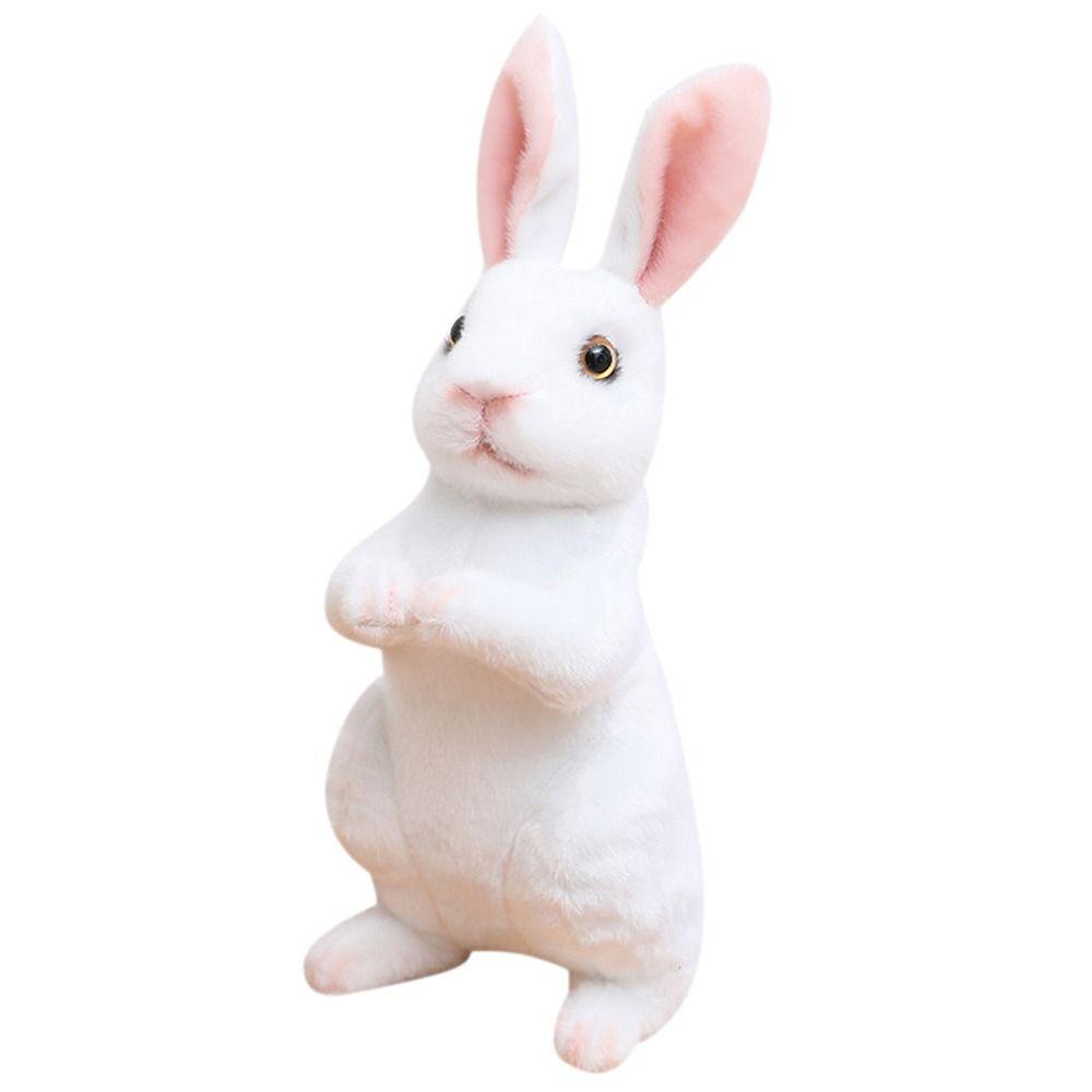 Kids Birthday Kawaii Rabbit Plush Toy Simulation Long Ears Rabbit Lifelike Animal Stuffed Doll Toys