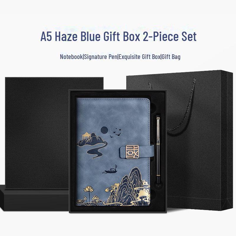 Подарочный набор из блокнотов формата А5 «Культура и творчество» — сувенир в китайском стиле с индивидуальным логотипом