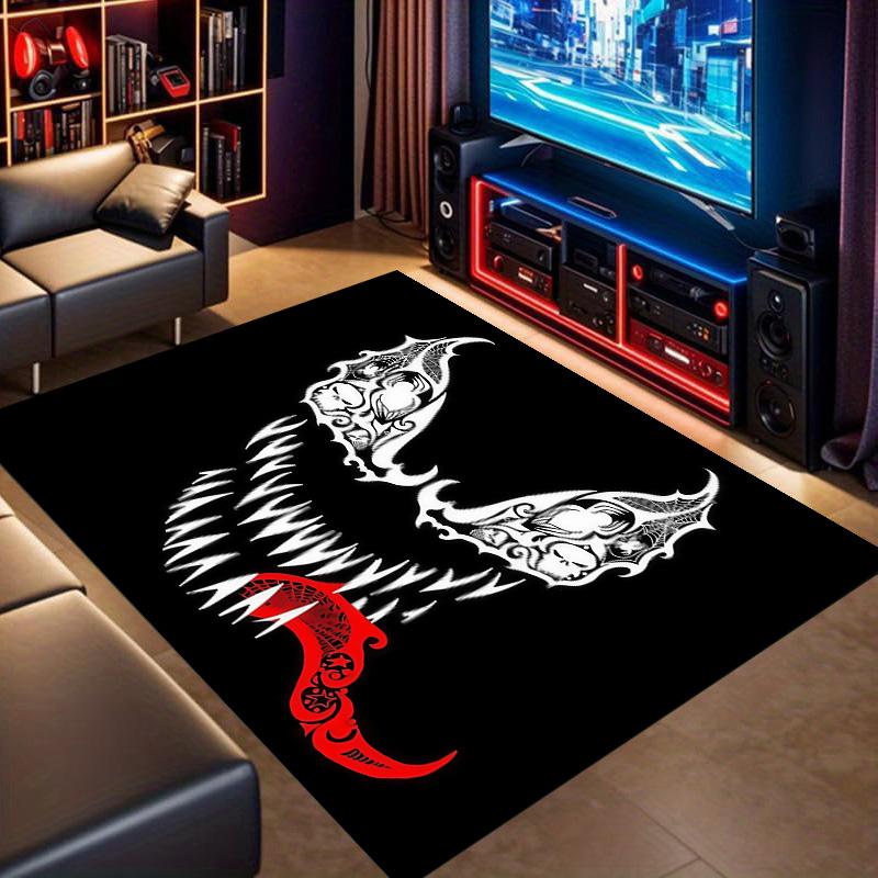 Venom Tribal Tattoo Style Monster Face Print Non Slip Large Gaming Living Room Area Rug Soft Wear Resistant Gamer Sofa Bedroom Home Decor Floor Carpet