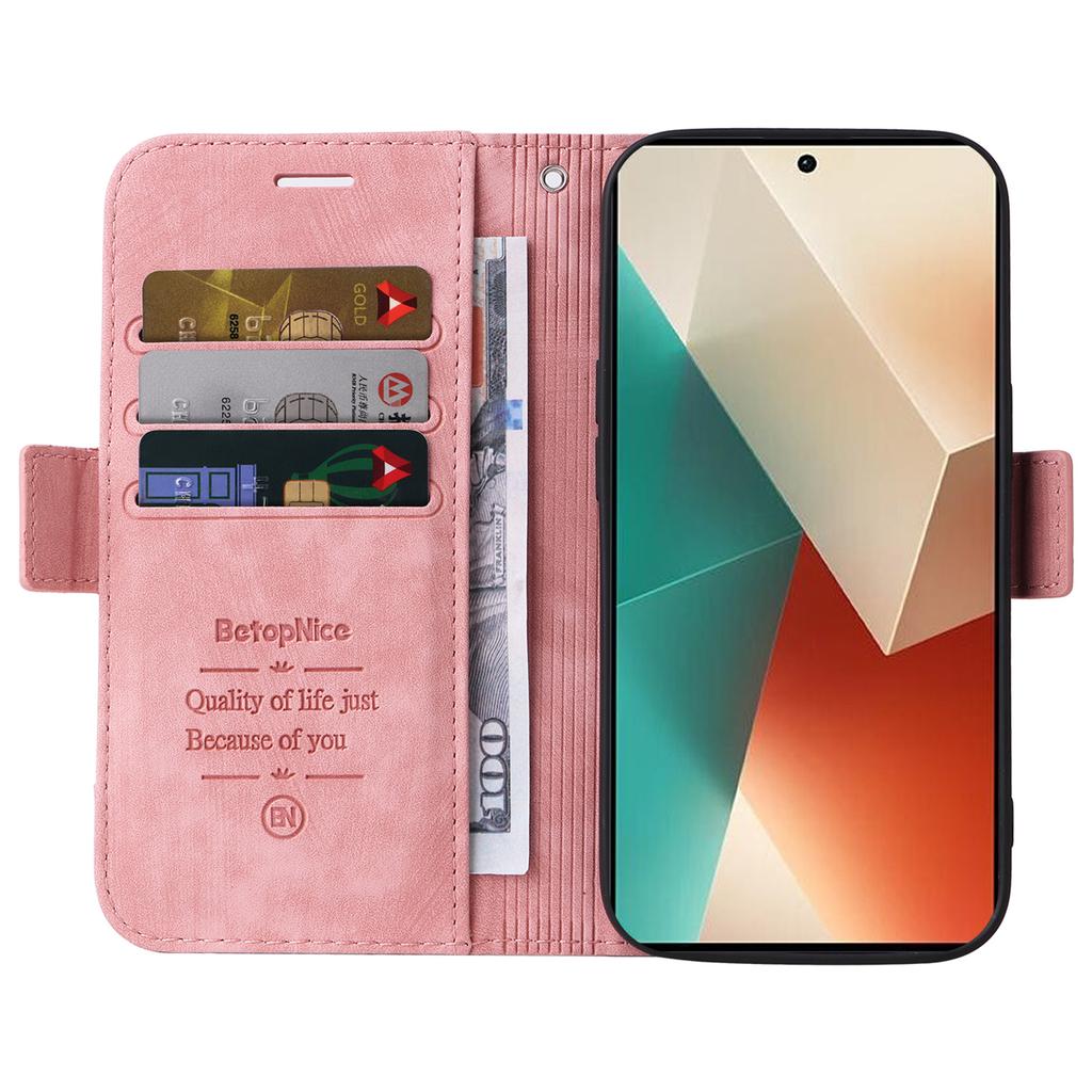 BETOPNICE 001 for Xiaomi Redmi Note 13 5G/Redmi Note 13 5G (China) Case Imprint Leather Cover