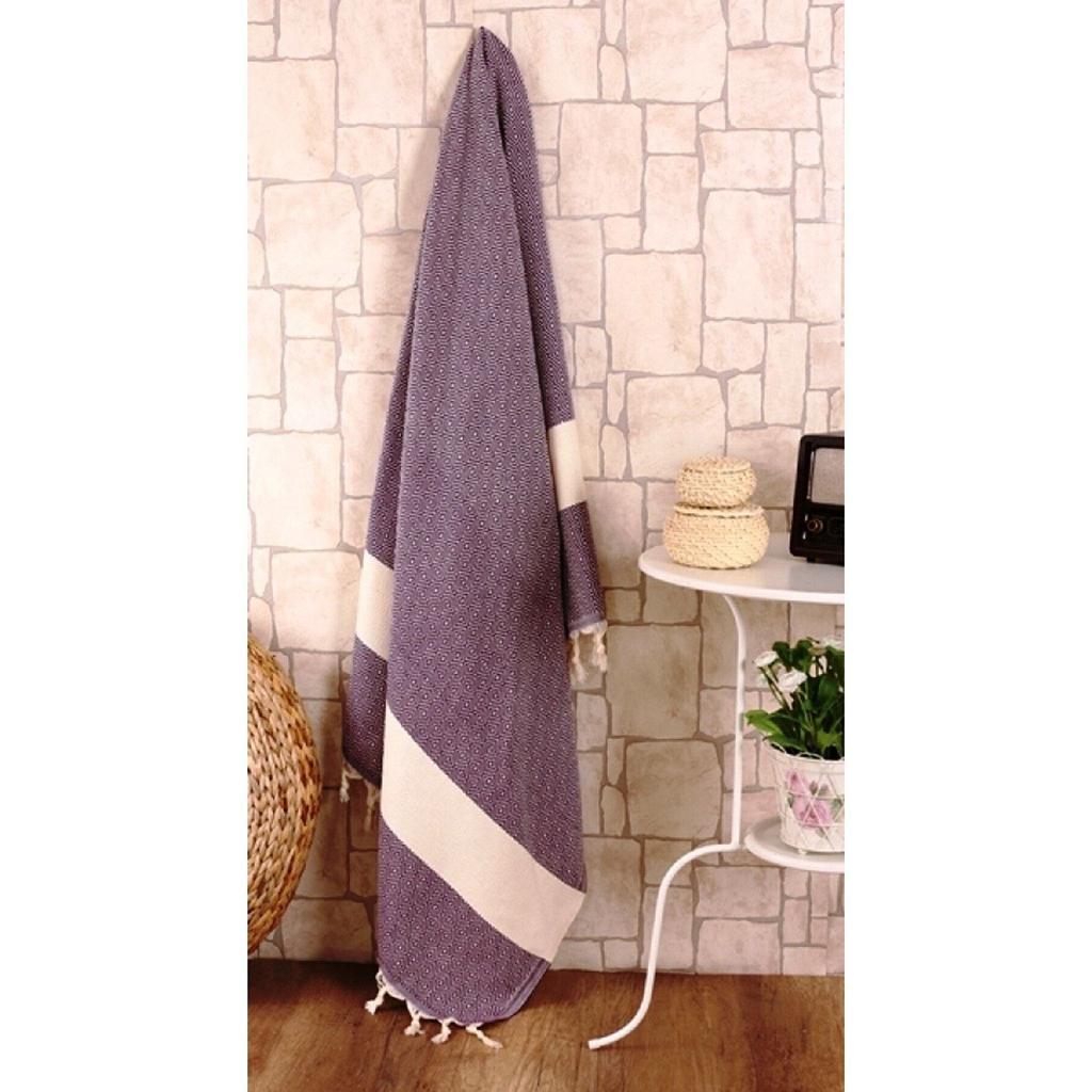 Пляжное полотенце Diamond Peshtemal, 100% хлопок, 100x180, турецкая баня и декоративный чехол