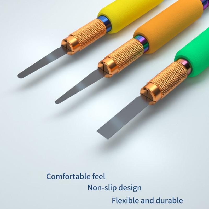 Upgraded 3 IN 1 Mobile Phone CPU Disassemble Maintenance Knife For Phones NAND CHIP IC Remove Glue Rework Blades