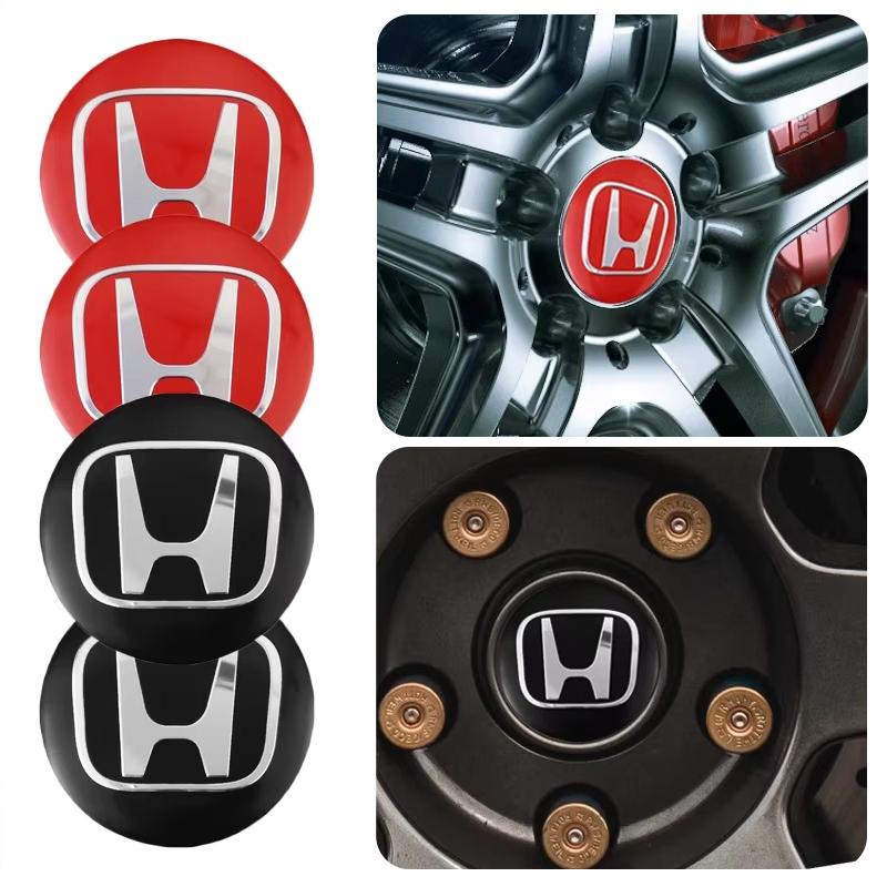 TR1-56MM Car Badge Wheel Center Hub Cap Sticker Tire Rim Cover Sticker Auto Accessories For Honda CITY CIVIC Mugen INSPIRE XR-V CR-V