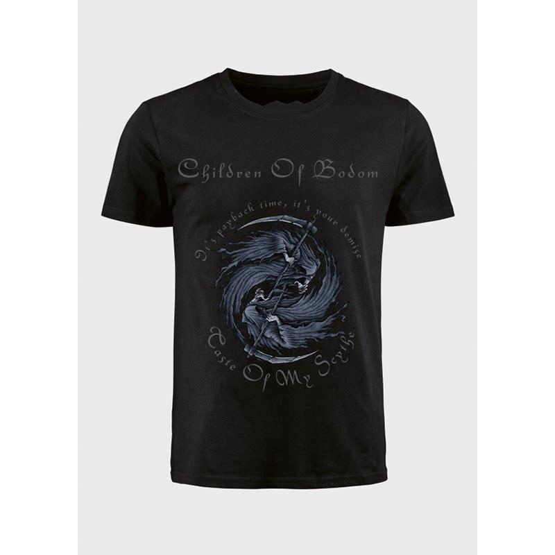 Hot Children of Bodom's Dark Metal Band "Death God" Print Short-Sleeved Cotton T-Shirt