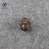 Vintage Copper Crafts Luckly Fu Gourd Figurine Tea Set Ornament Retro Brass Desk Decorations Home Decor Accessory Keyring Key