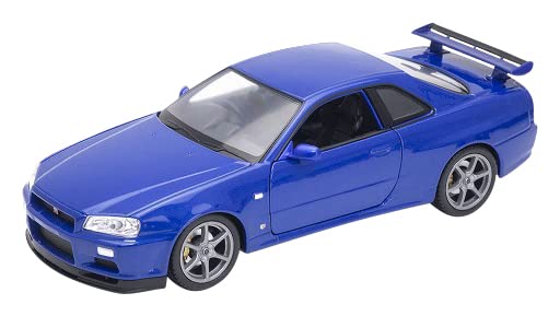 Kyosho WELLY 1/24 Nissan Skyline GT-R (R34) MT Blue Finished Product