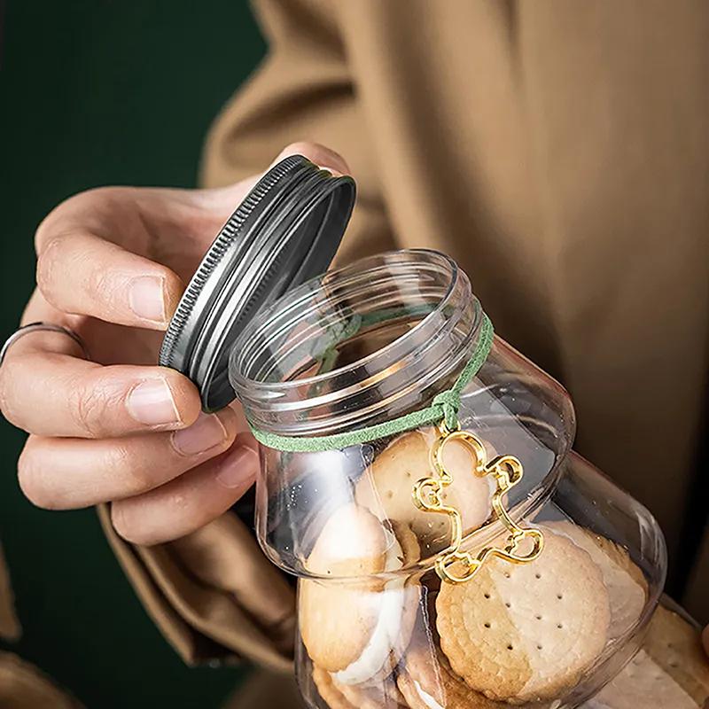 500Ml Christmas Tree Snowman Sweet Jar Candy Cookie Storage Box Juice Chocolate Gift Packing Diy Container New Year Decor Bottle