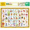 Tenyo Children's Puzzle: Disney Winnie the Pooh and Hiragana 47-Piece Children's Puzzle, Mekimeki Series, DC-47-171, Coat, Includes Storage Cover,