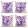 Декоративная наволочка с лавандовой бабочкой, ультрамягкий полиэстер, для дивана в гостиной, спинки, автомобильная наволочка, украшение для дома