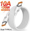 Универсальное Быстрое Зарядное Устройство 120 Вт 10 А PD с Двумя USB C на Type C Кабелем Быстрой Зарядки и Высокоскоростной Передачей Данных