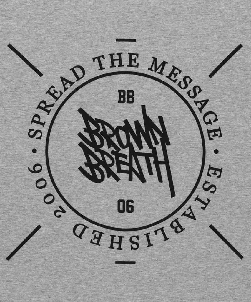 Футболка с биркой-штампом BROWNBREATH - Меланж Серый