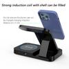 New Trending 15W Fast Wireless Charger Three-in-One Foldable Magnetic Suction Phone Headphone Watch 4-in-1 Electric Charging
