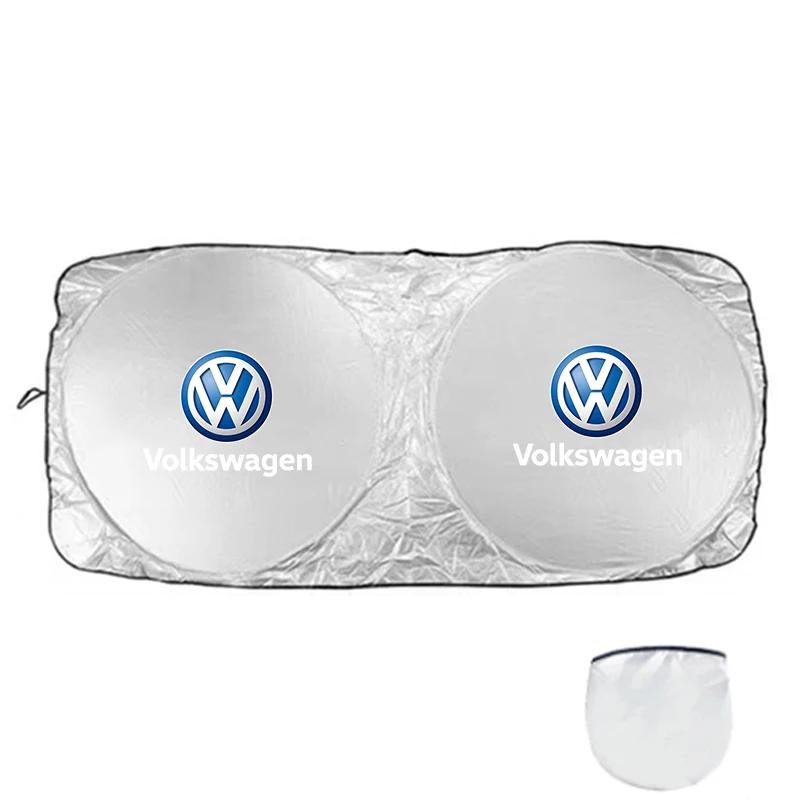 Для VOLKSWAGEN VW Автомобильный солнцезащитный козырек на лобовое стекло Блокирует лучи Защита Салон автомобиля Для Volkswagen VW RLine R GTI Golf Amarok