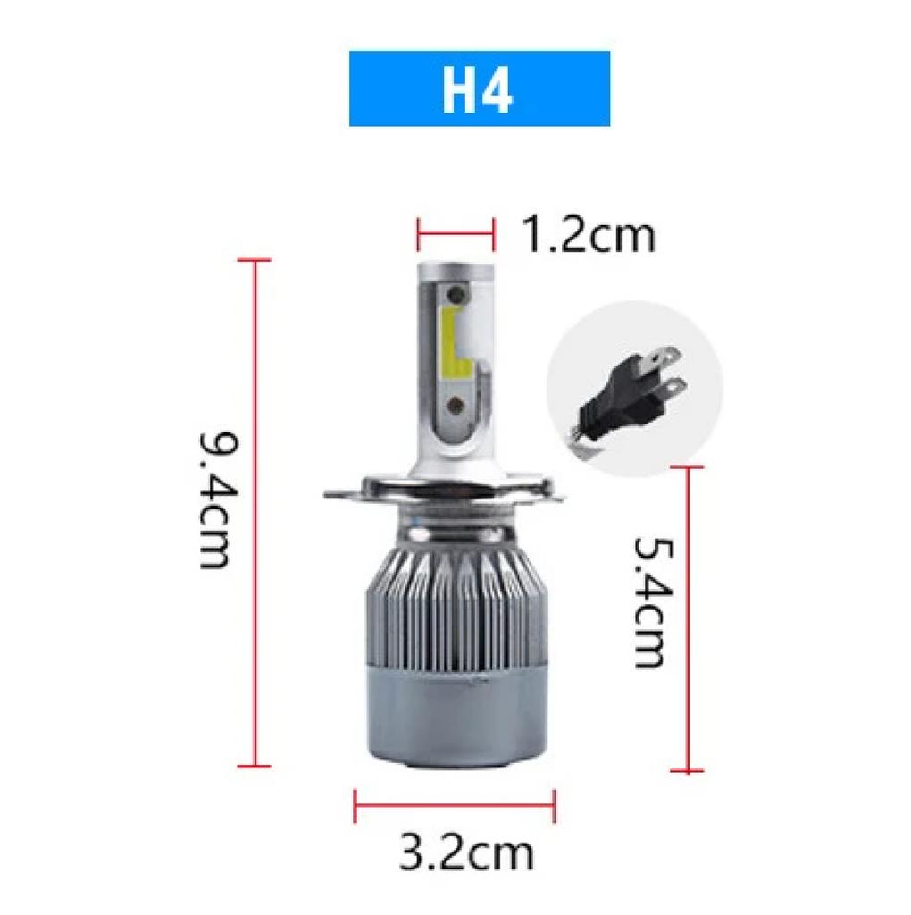 2pcs C6 72W H11 H4 Hi/Lo H1 H7 COB LED H11 HB3 9005 HB4 9006 Car Headlight Bulbs Car Fog Light 12V 7200LM Auto Headlamps