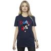 Disney Womens/Ladies Mickey Mouse Goal Striker Pose Cotton Boyfriend T-Shirt