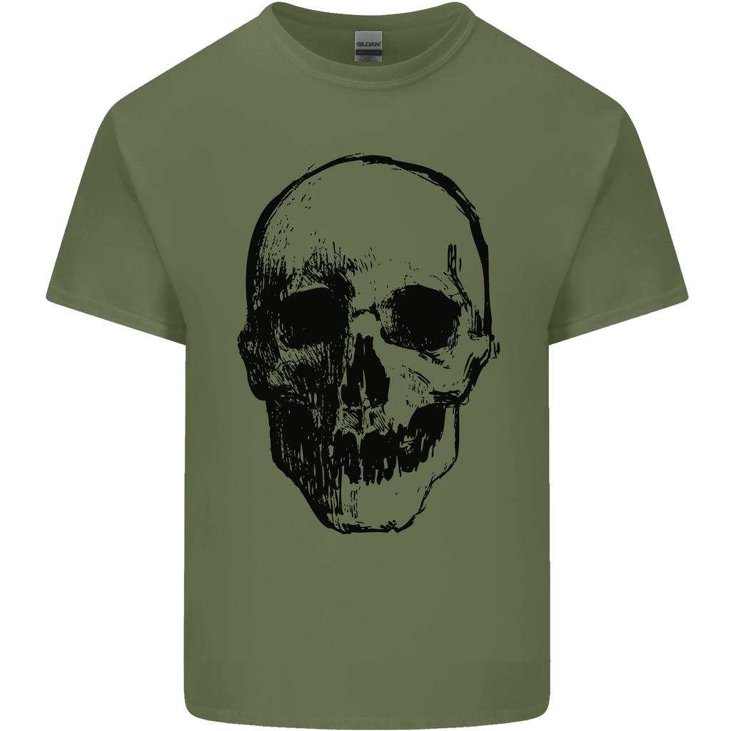 HuUnisex Skull Unisexs Light Cotton TShirt