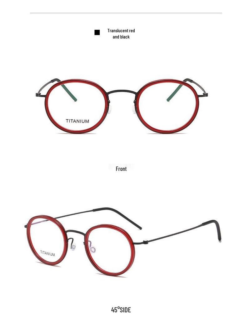 Linde 5805 Овальные Титановые и Ацетатные Модные Очки для Женщин и Мужчин - Ретро Деловой Стиль